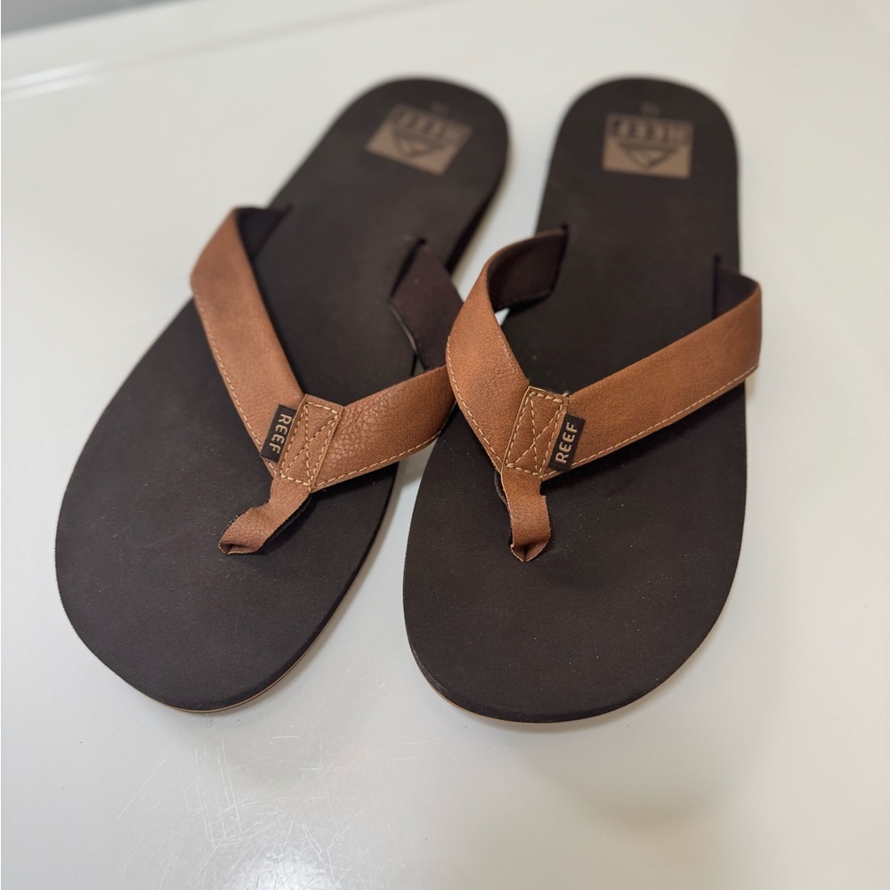 Reef Brown and Black Flip-Flops